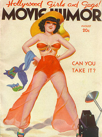 MOVIE HUMOR magazine side cover Issue 37 August 1937