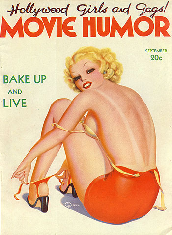 MOVIE HUMOR magazine side cover Issue 38 September 1937