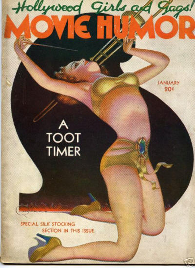 MOVIE HUMOR magazine side cover Issue 42 January 1938