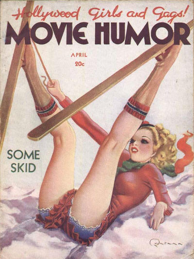 MOVIE HUMOR magazine side cover Issue 44 April 1938