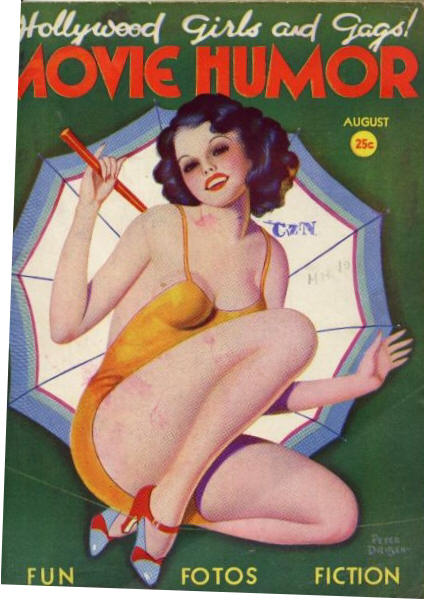 MOVIE HUMOR magazine side cover Issue 47 August 1938