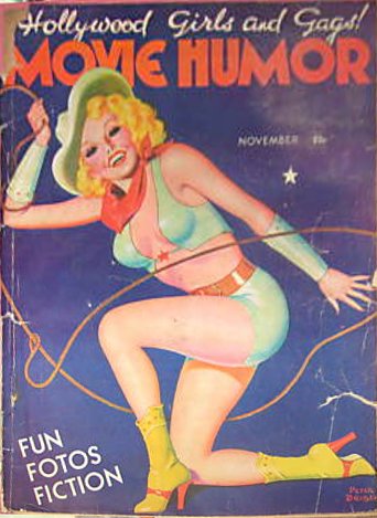 MOVIE HUMOR magazine side cover Issue 48 November 1938