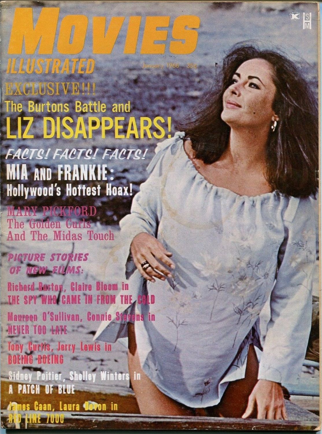 MOVIES ILLUSTRATED magazine side cover  January 1966