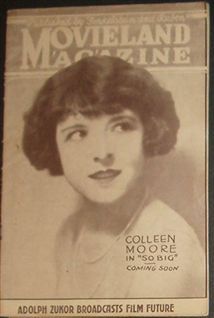 MOVIELAND MAGAZINE magazine side cover  1925