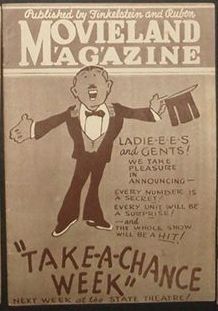 MOVIELAND MAGAZINE magazine side cover  1925