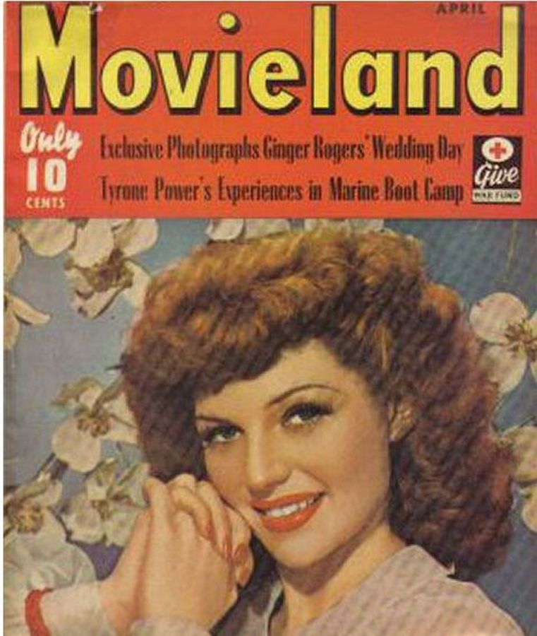 MOVIELAND/MOVIELAND AND TV TIME magazine side cover April 1943