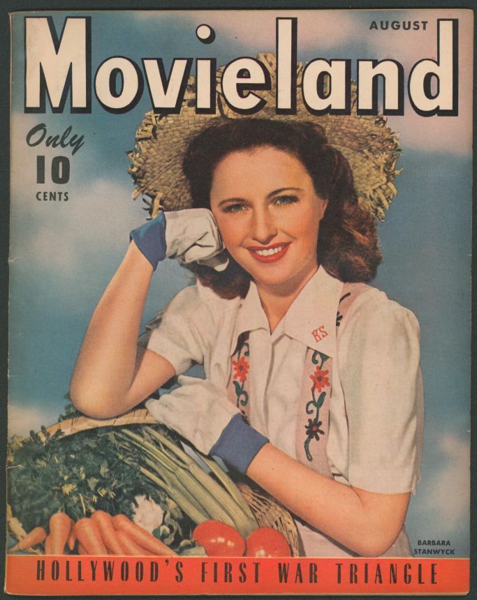 MOVIELAND/MOVIELAND AND TV TIME magazine side cover August 1943