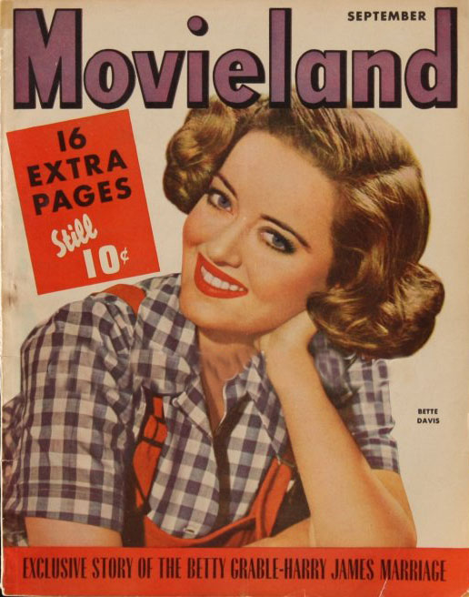 MOVIELAND/MOVIELAND AND TV TIME magazine side cover September 1943