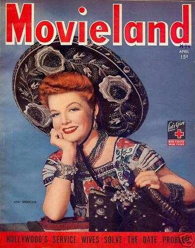 MOVIELAND/MOVIELAND AND TV TIME magazine side cover April 1944