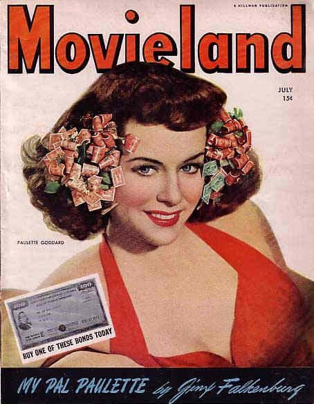 MOVIELAND/MOVIELAND AND TV TIME magazine side cover July 1944