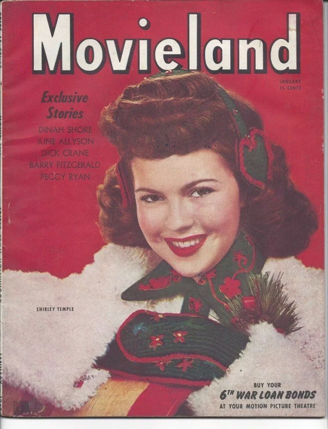 MOVIELAND/MOVIELAND AND TV TIME magazine side cover January 1945