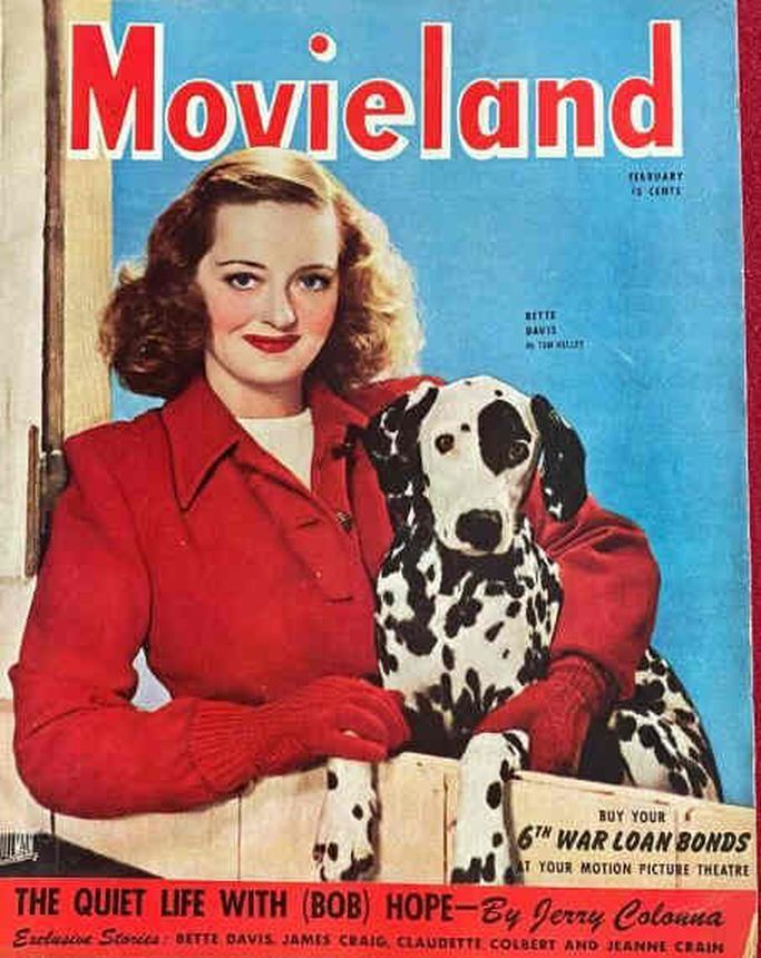 MOVIELAND/MOVIELAND AND TV TIME magazine side cover February 1945