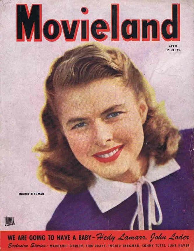 MOVIELAND/MOVIELAND AND TV TIME magazine side cover April 1945