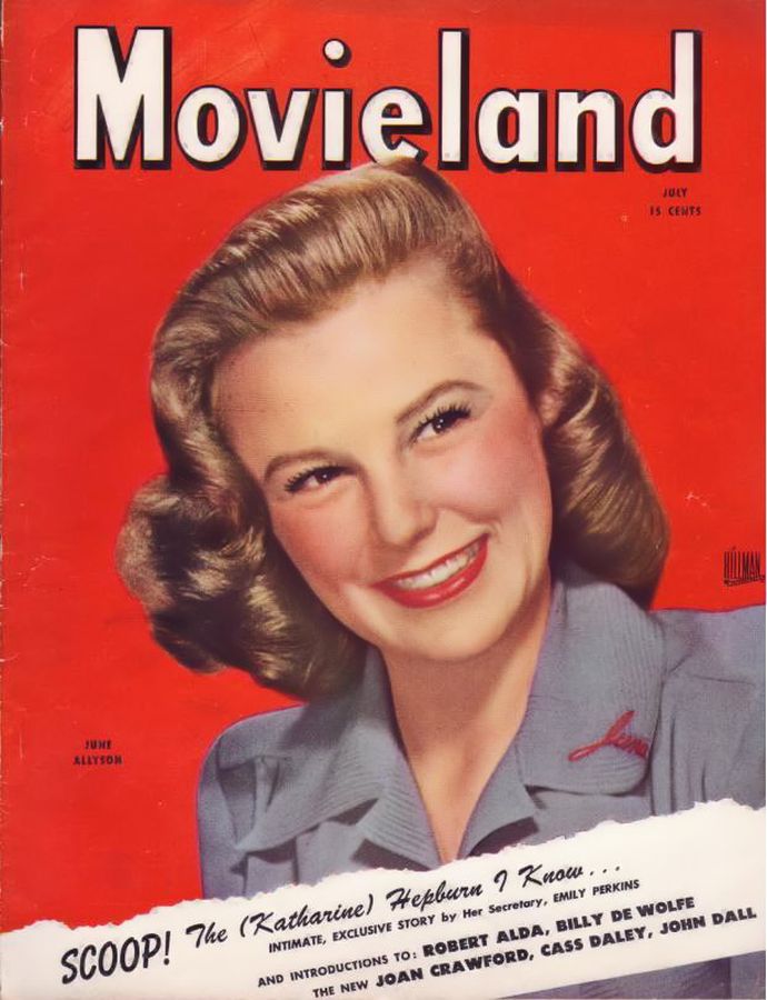 MOVIELAND/MOVIELAND AND TV TIME magazine side cover July 1945