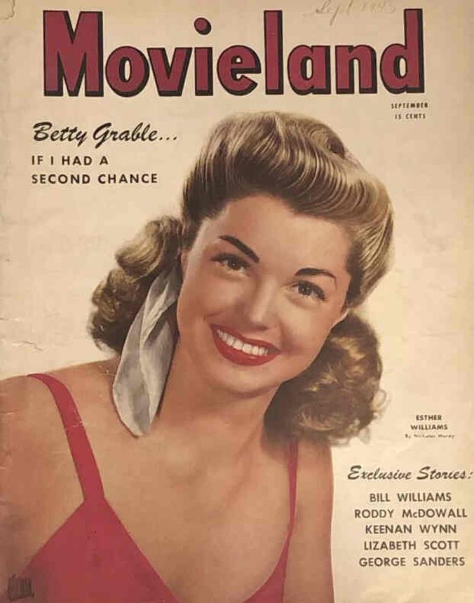 MOVIELAND/MOVIELAND AND TV TIME magazine side cover September 1945