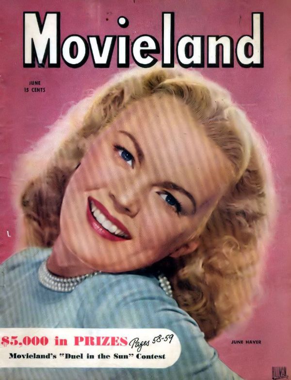 MOVIELAND/MOVIELAND AND TV TIME magazine side cover June 1946