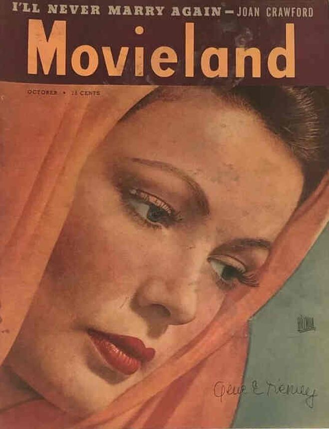 MOVIELAND/MOVIELAND AND TV TIME magazine side cover October 1946