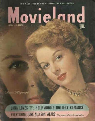 MOVIELAND/MOVIELAND AND TV TIME magazine side cover April 1947