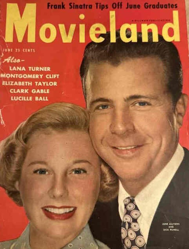 MOVIELAND/MOVIELAND AND TV TIME magazine side cover June 1949
