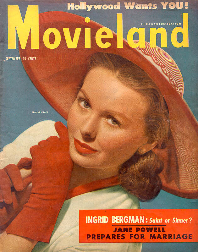 MOVIELAND/MOVIELAND AND TV TIME magazine side cover September 1949
