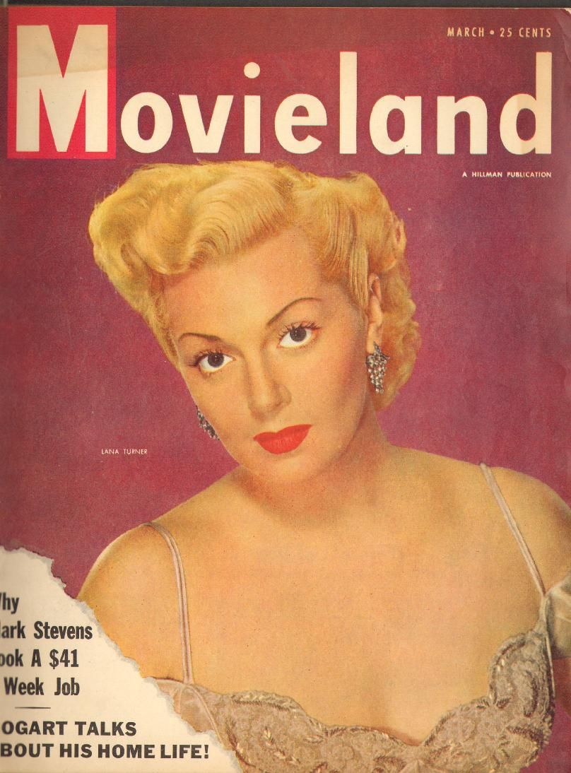 MOVIELAND/MOVIELAND AND TV TIME magazine side cover March 1950