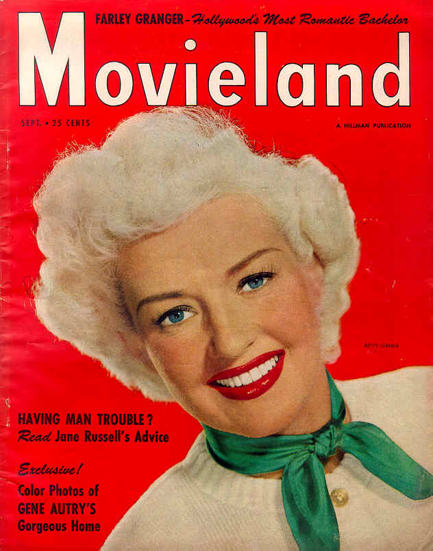 MOVIELAND/MOVIELAND AND TV TIME magazine side cover September 1950