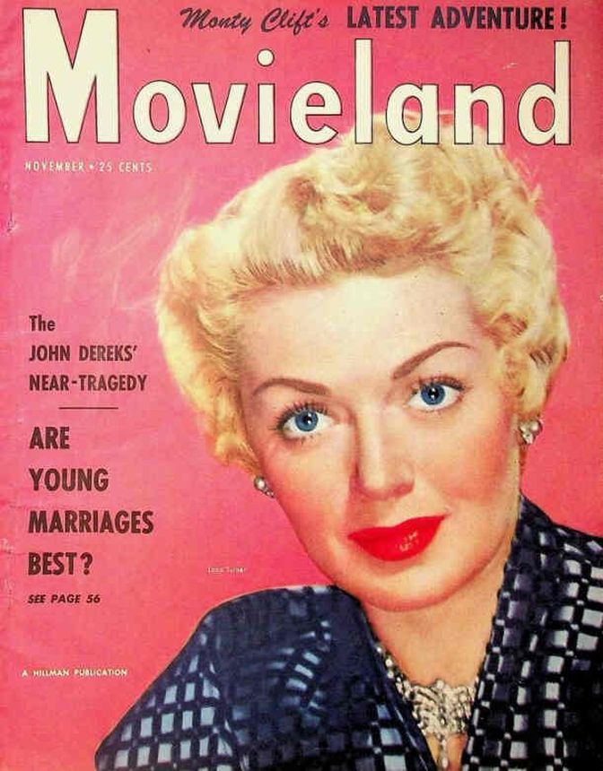 MOVIELAND/MOVIELAND AND TV TIME magazine side cover November 1950