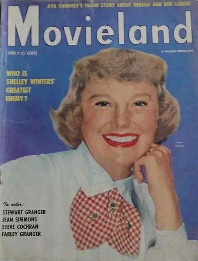 MOVIELAND/MOVIELAND AND TV TIME magazine side cover June 1951