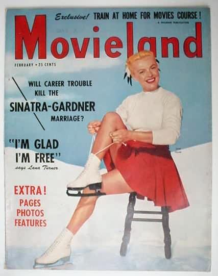 MOVIELAND/MOVIELAND AND TV TIME magazine side cover February 1952
