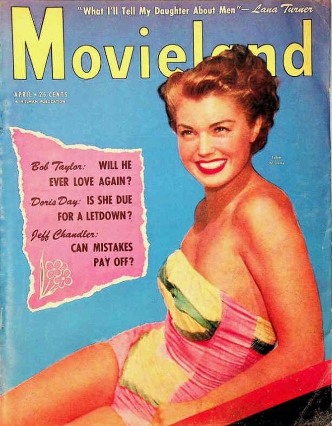 MOVIELAND/MOVIELAND AND TV TIME magazine side cover April 1952