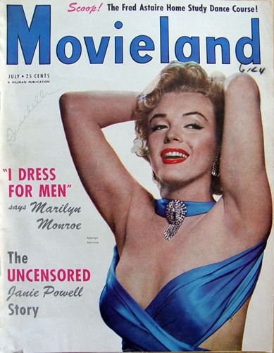 MOVIELAND/MOVIELAND AND TV TIME magazine side cover July 1952