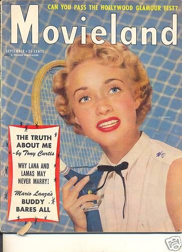 MOVIELAND/MOVIELAND AND TV TIME magazine side cover September 1952