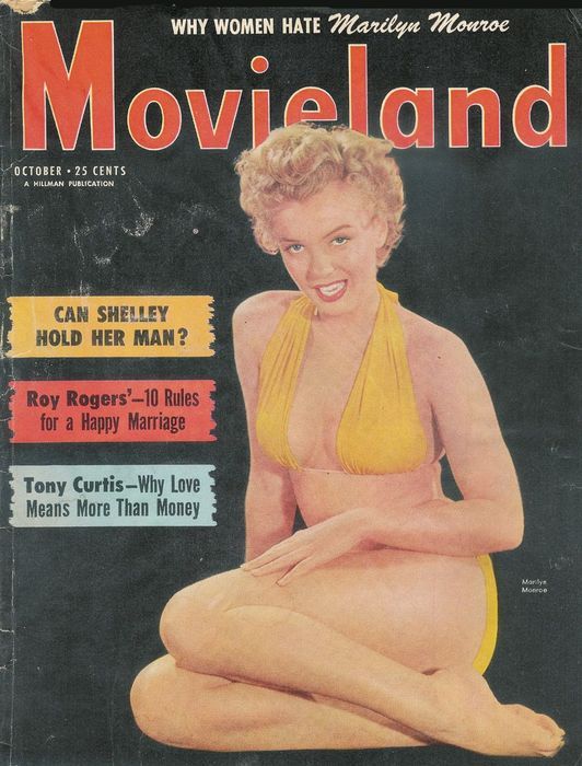 MOVIELAND/MOVIELAND AND TV TIME magazine side cover October 1952