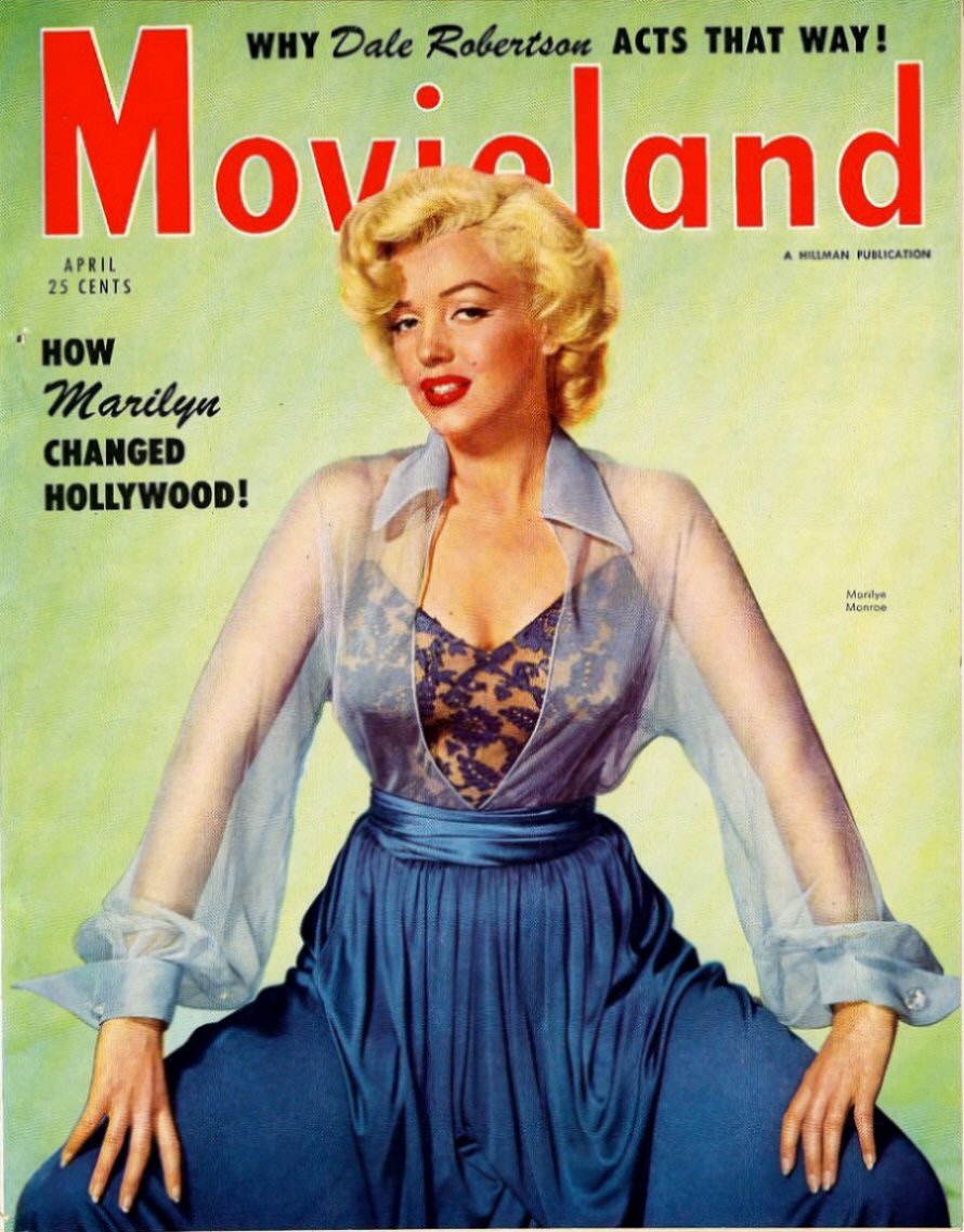 MOVIELAND/MOVIELAND AND TV TIME magazine side cover April 1953