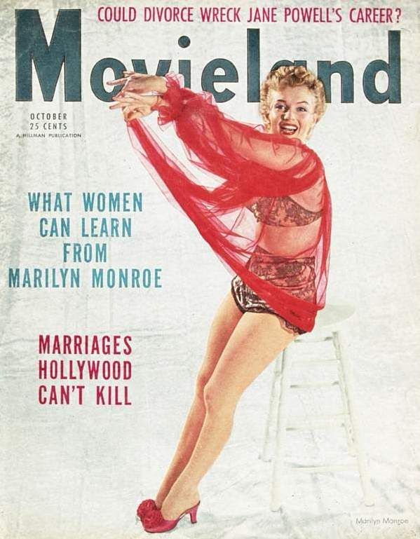 MOVIELAND/MOVIELAND AND TV TIME magazine side cover October 1953