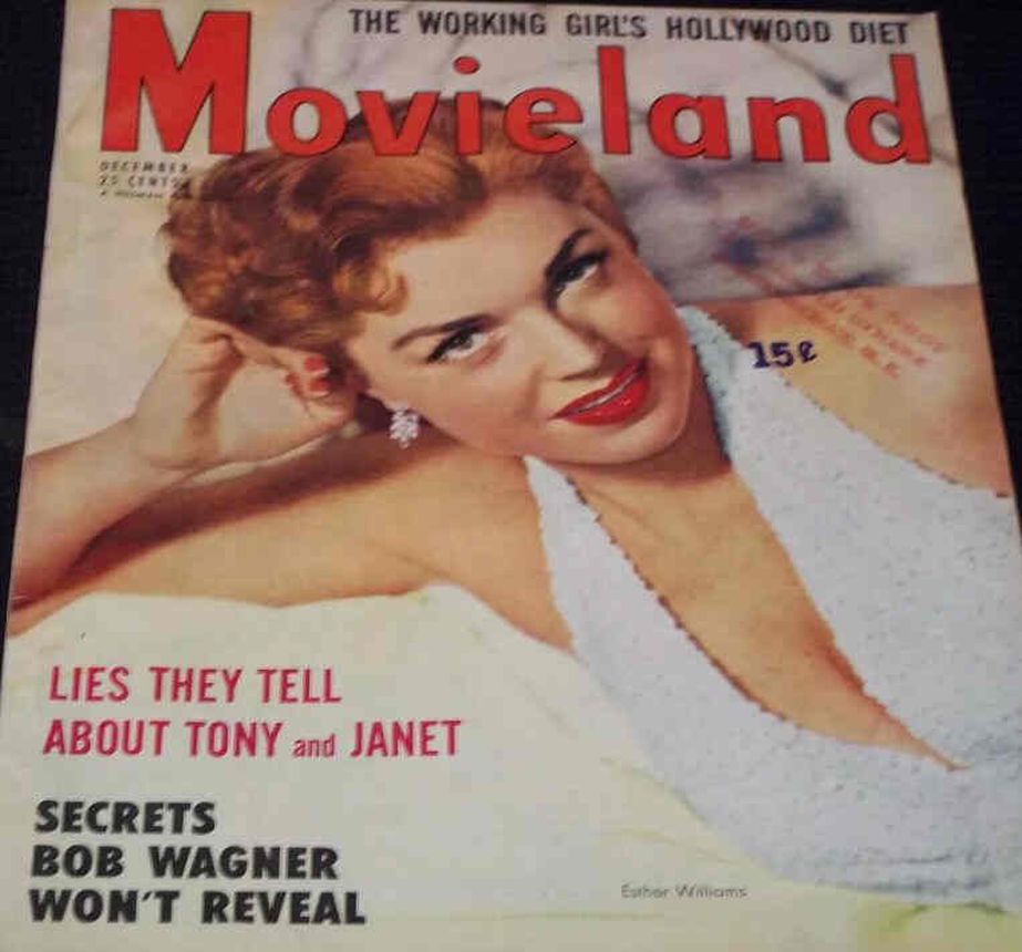 MOVIELAND/MOVIELAND AND TV TIME magazine side cover December 1953