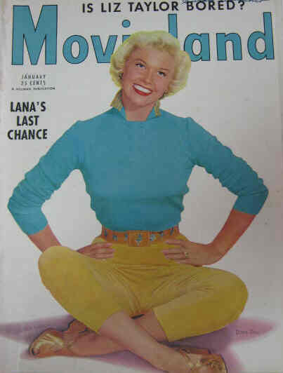 MOVIELAND/MOVIELAND AND TV TIME magazine side cover January 1954