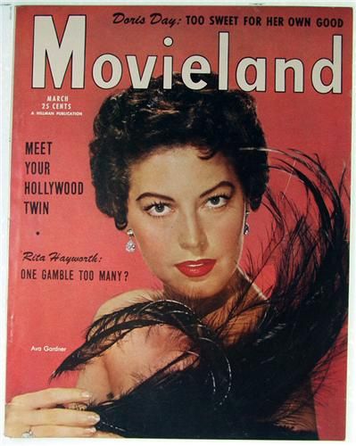 MOVIELAND/MOVIELAND AND TV TIME magazine side cover March 1954