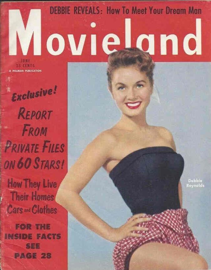 MOVIELAND/MOVIELAND AND TV TIME magazine side cover June 1954