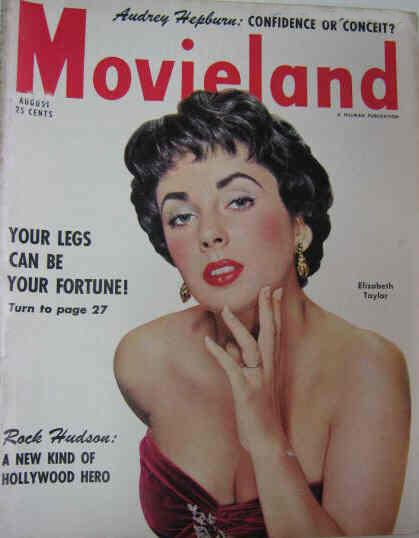 MOVIELAND/MOVIELAND AND TV TIME magazine side cover August 1954