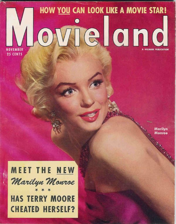 MOVIELAND/MOVIELAND AND TV TIME magazine side cover November 1954