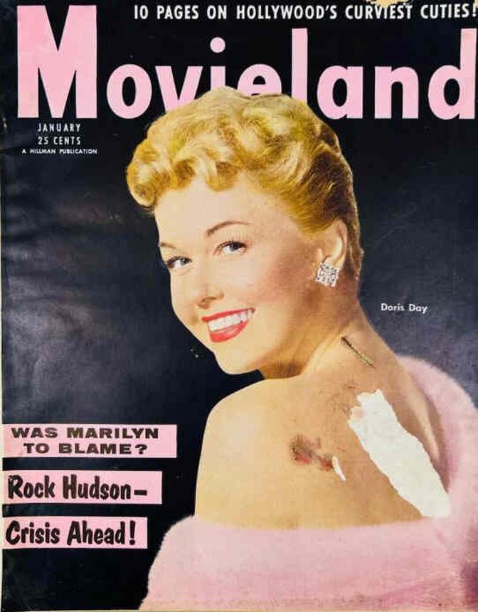 MOVIELAND/MOVIELAND AND TV TIME magazine side cover January 1955