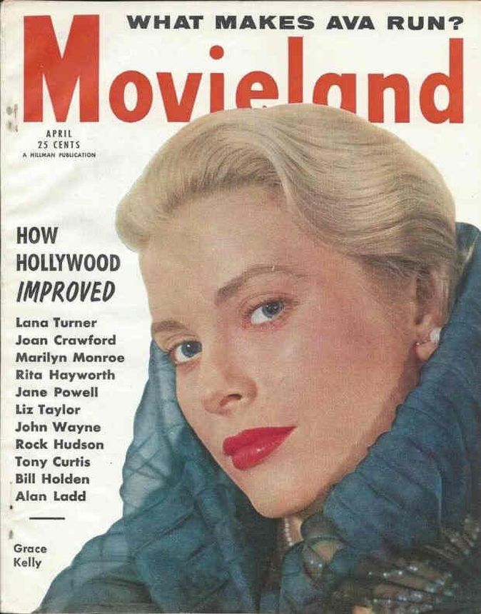 MOVIELAND/MOVIELAND AND TV TIME magazine side cover April 1955