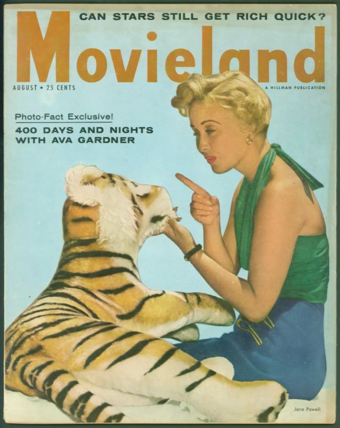 MOVIELAND/MOVIELAND AND TV TIME magazine side cover August 1955
