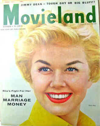 MOVIELAND/MOVIELAND AND TV TIME magazine side cover October 1955