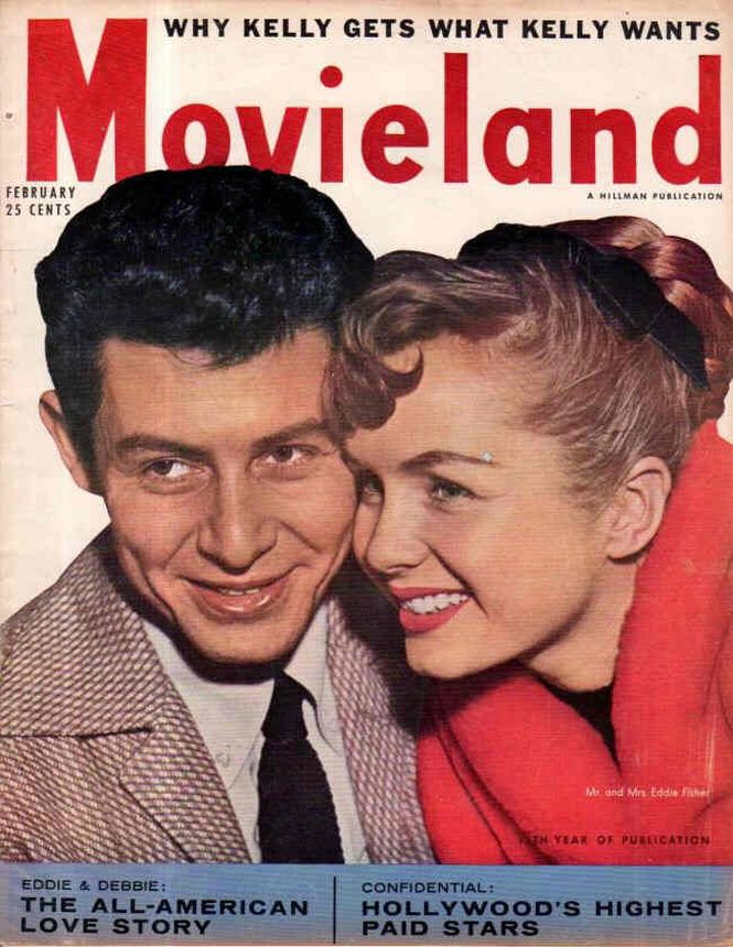 MOVIELAND/MOVIELAND AND TV TIME magazine side cover February 1956