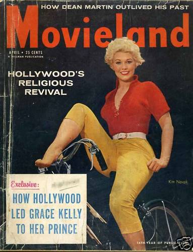 MOVIELAND/MOVIELAND AND TV TIME magazine side cover April 1956
