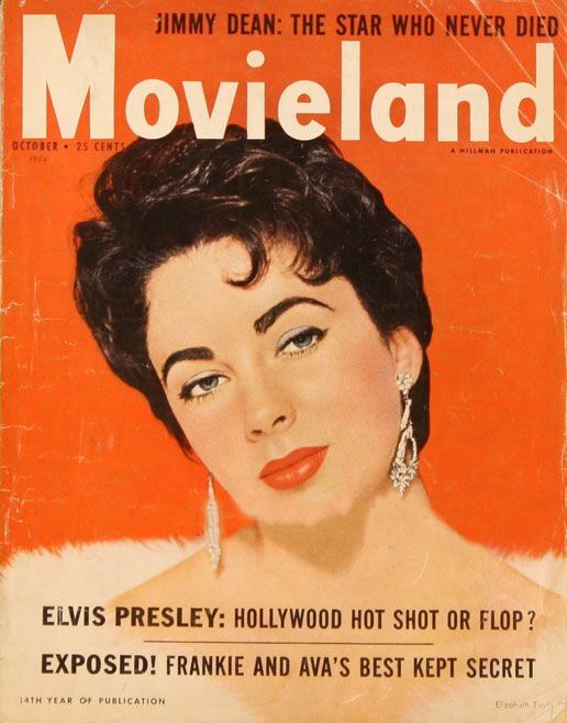 MOVIELAND/MOVIELAND AND TV TIME magazine side cover October 1956