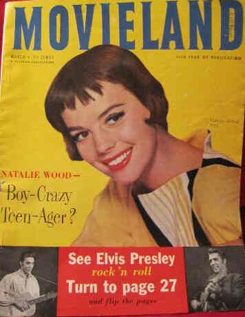 MOVIELAND/MOVIELAND AND TV TIME magazine side cover March 1957