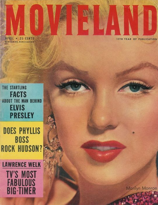 MOVIELAND/MOVIELAND AND TV TIME magazine side cover April 1957